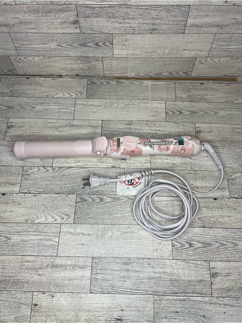 The Beachwaver Co. Pink Floral Curling Iron